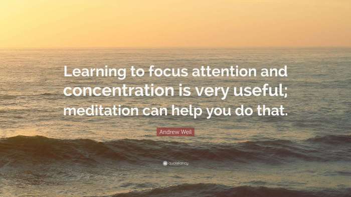 Meditation focus concentration